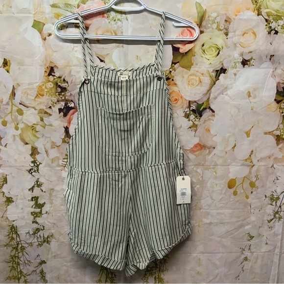 Billabong Women's Wild Pursuit Short Overall Light Blue Size Medium - Picture 4 of 6